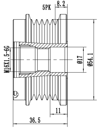 FYD51584 Overrunning Alternator Pulley