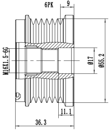 FYD51601 Overrunning Alternator Pulley