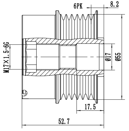 FYD51618 Overrunning Alternator Pulley