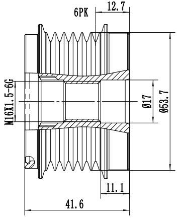 FYD51625 Overrunning Alternator Pulley