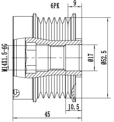 FYD51631 Overrunning Alternator Pulley