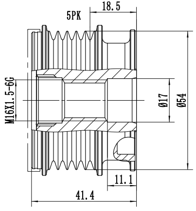 FYD51632 Overrunning Alternator Pulley