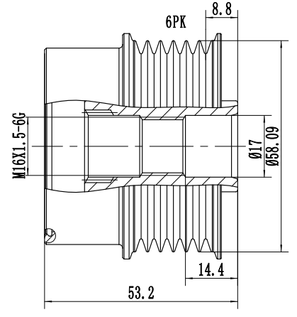 FYD51650 Overrunning Alternator Pulley