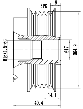FYD51651 Overrunning Alternator Pulley