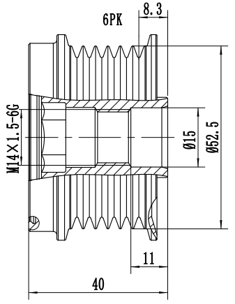 FYD51656 Overrunning Alternator Pulley