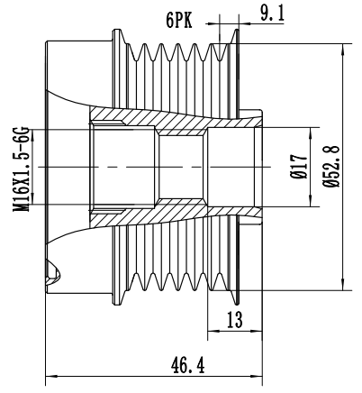 FYD51658 Overrunning Alternator Pulley