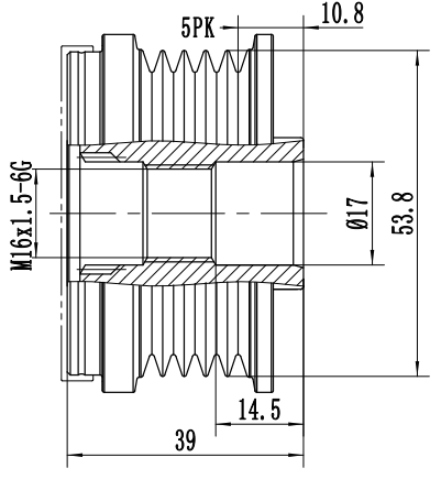 FYD51672 Overrunning Alternator Pulley