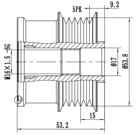 FYD51673 Overrunning Alternator Pulley