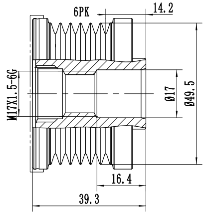 FYD51675 Overrunning Alternator Pulley