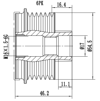 FYD51678 Overrunning Alternator Pulley