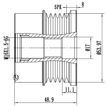 FYD51681 Overrunning Alternator Pulley