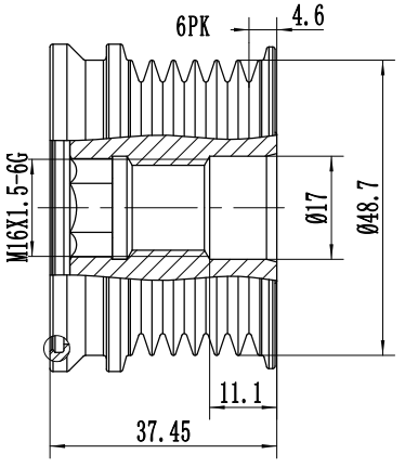 FYD51685 Overrunning Alternator Pulley