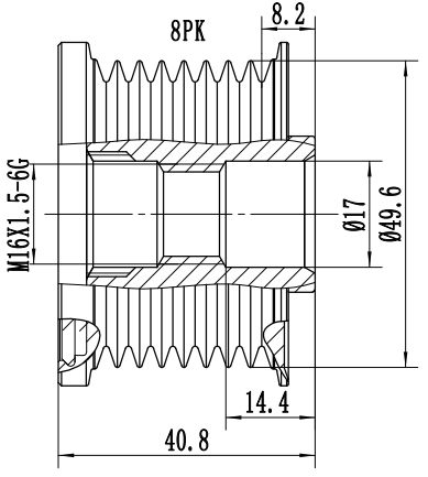 FYD51693 Overrunning Alternator Pulley