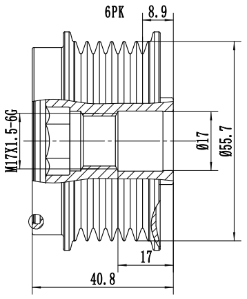 FYD51697 Overrunning Alternator Pulley