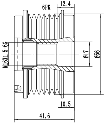 FYD51710 Overrunning Alternator Pulley