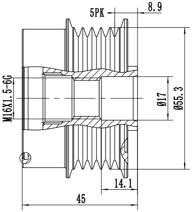 FYD51729 Overrunning Alternator Pulley