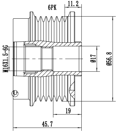FYD51740 Overrunning Alternator Pulley