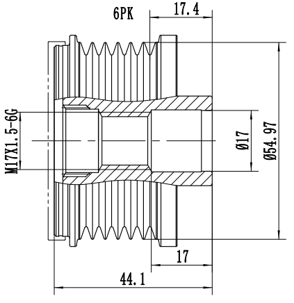FYD51741 Overrunning Alternator Pulley