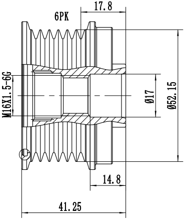 FYD51764 Overrunning Alternator Pulley