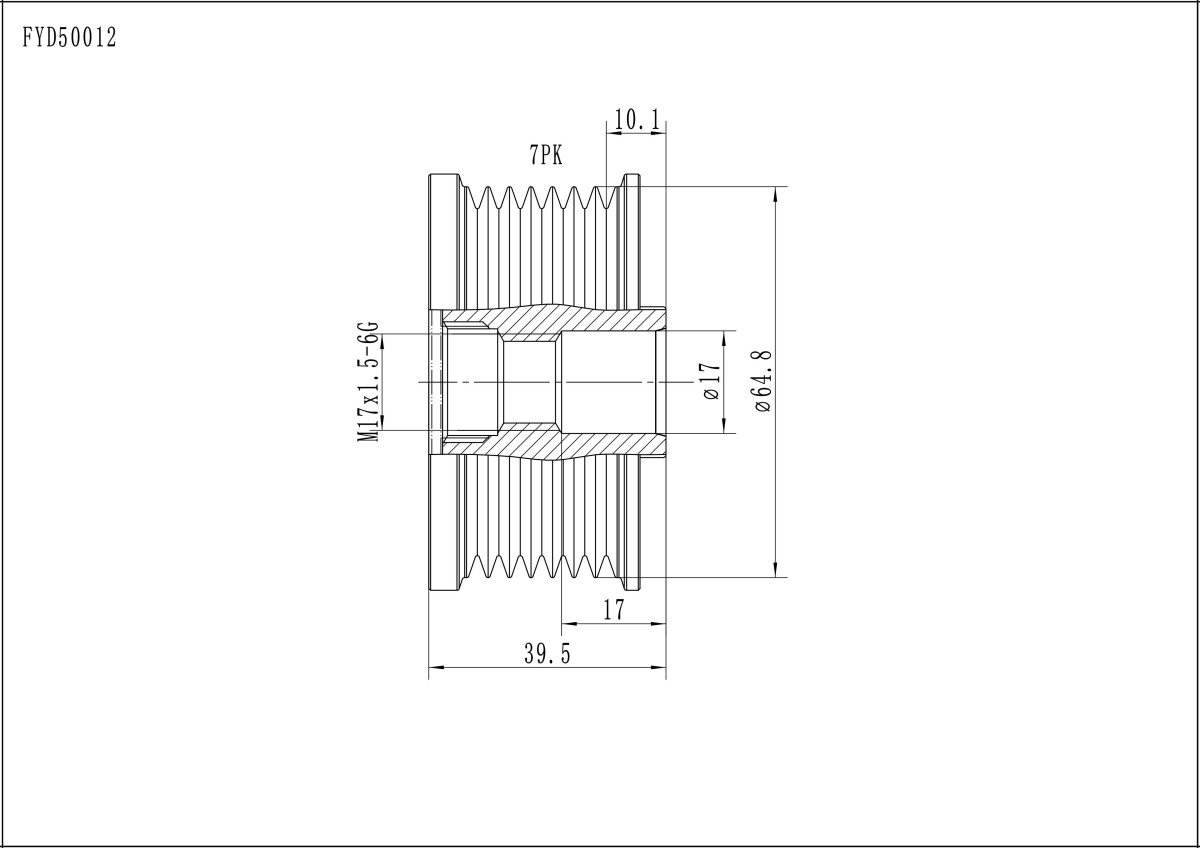 FYD50012 Overrunning Alternator Pulley