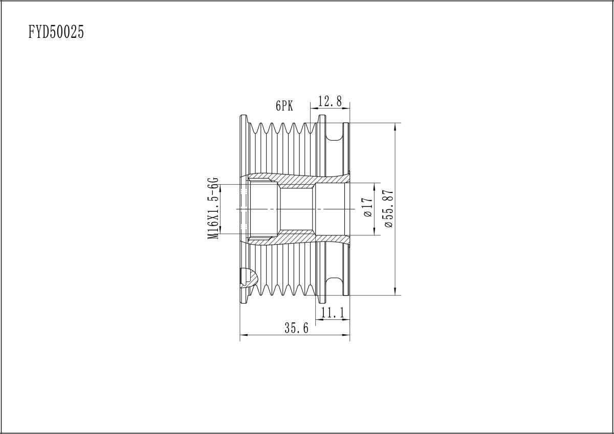 FYD50025 Overrunning Alternator Pulley