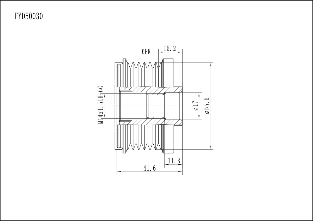 FYD50030 Overrunning Alternator Pulley