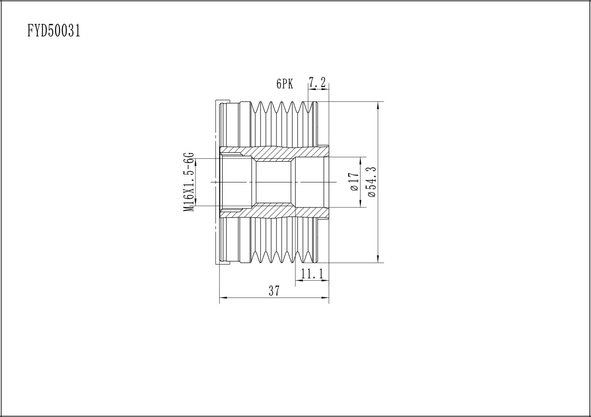 FYD50031 Overrunning Alternator Pulley