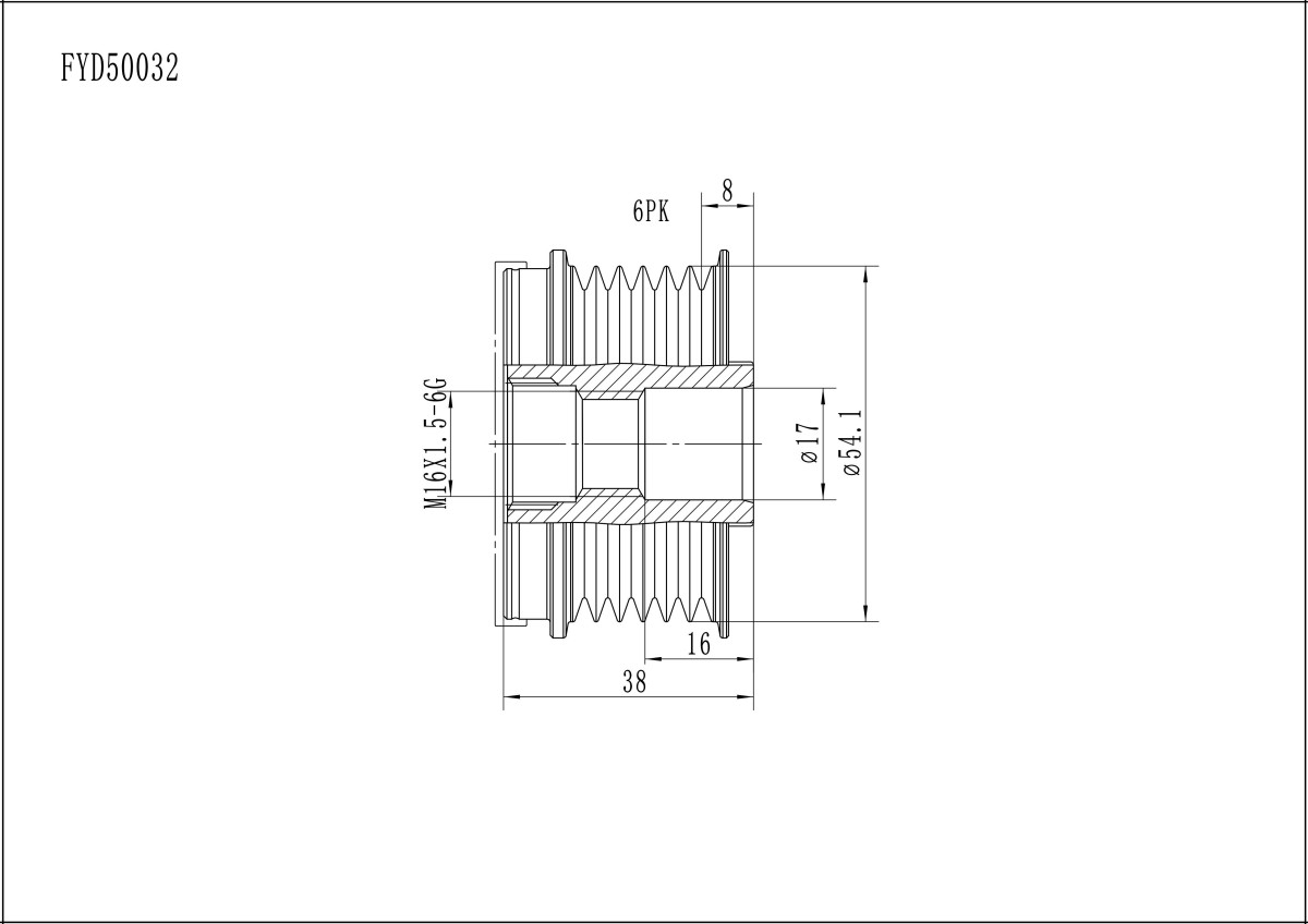FYD50032 Overrunning Alternator Pulley
