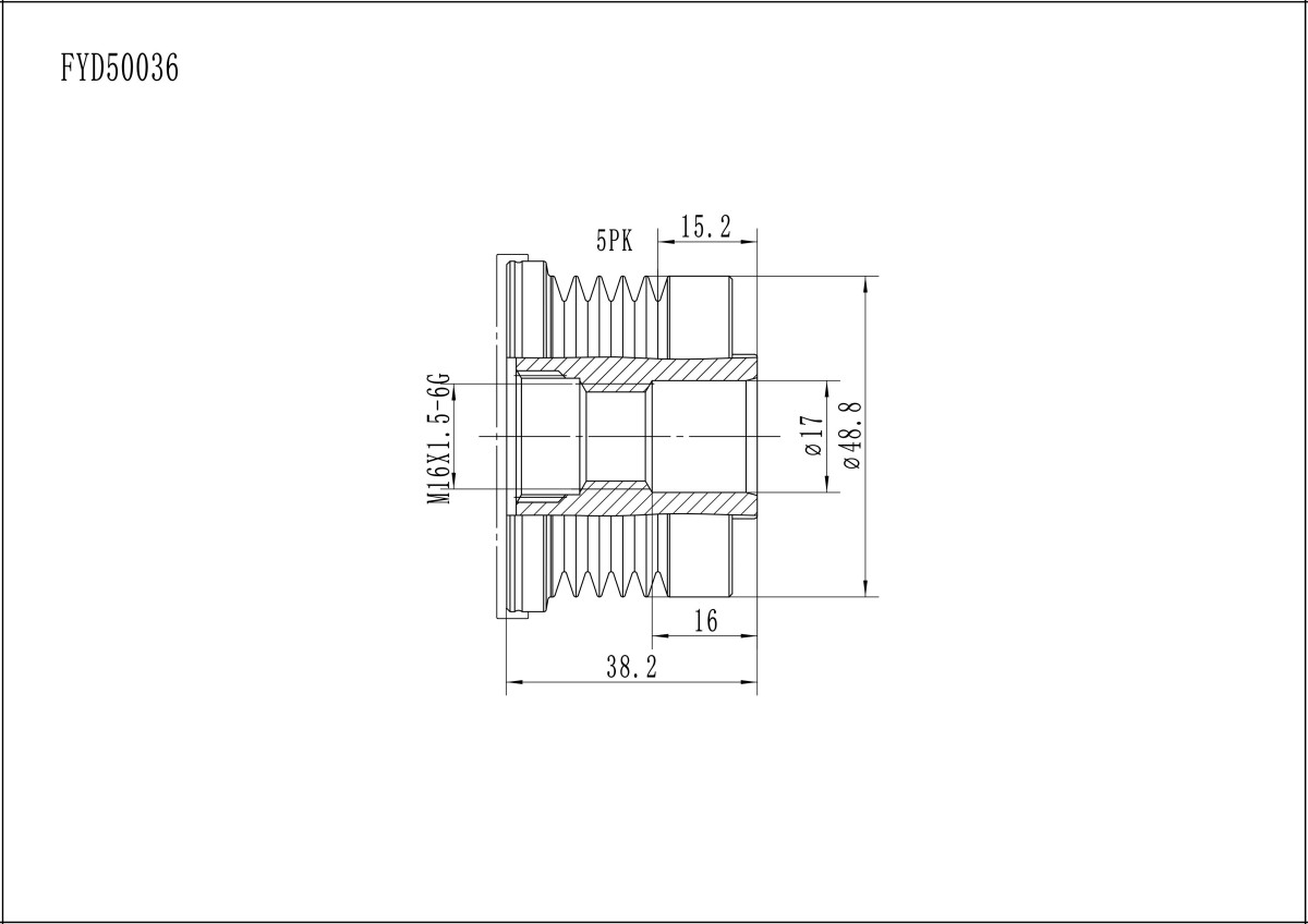 FYD50036 Overrunning Alternator Pulley