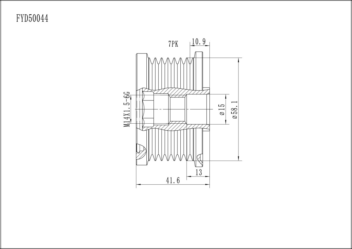FYD50044 Overrunning Alternator Pulley