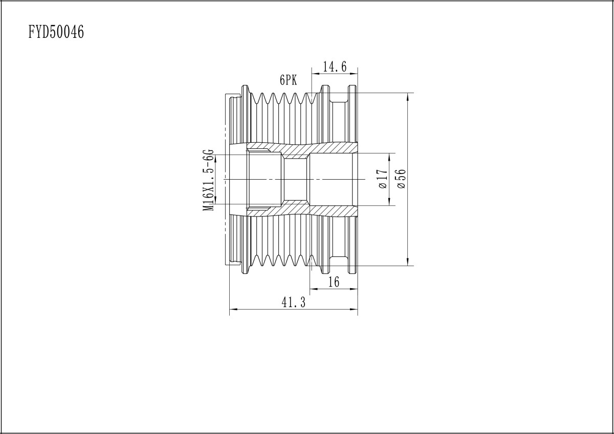 FYD50046 Overrunning Alternator Pulley