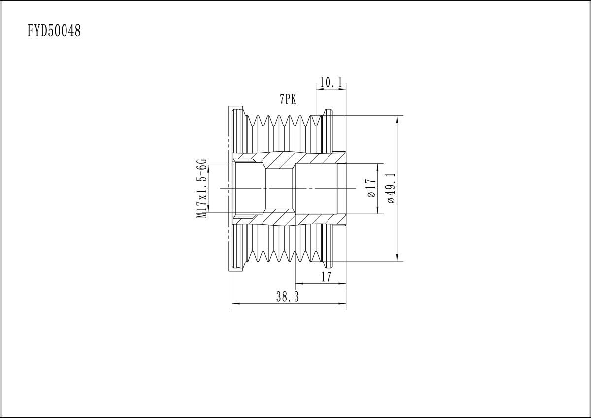 FYD50048 Overrunning Alternator Pulley