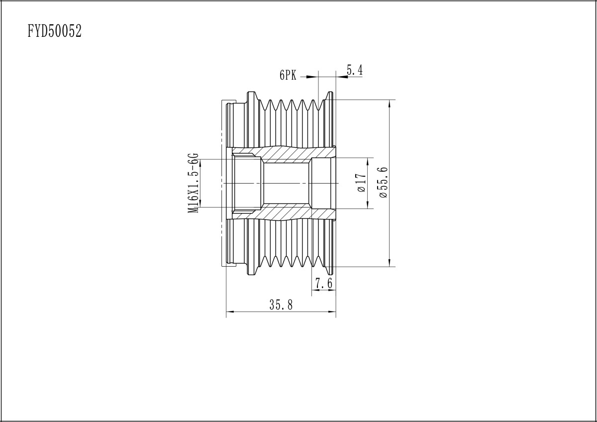 FYD50052 Overrunning Alternator Pulley