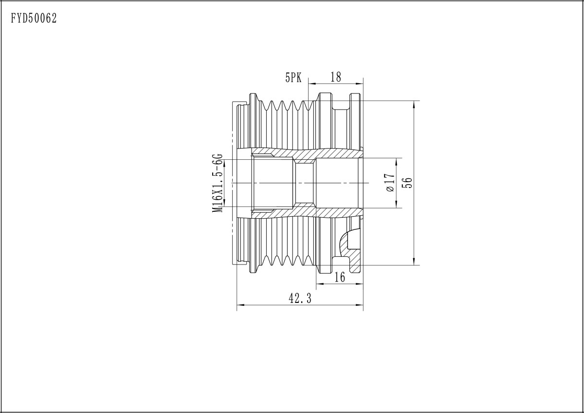 FYD50062 Overrunning Alternator Pulley