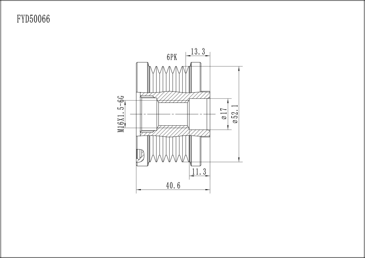 FYD50066 Overrunning Alternator Pulley