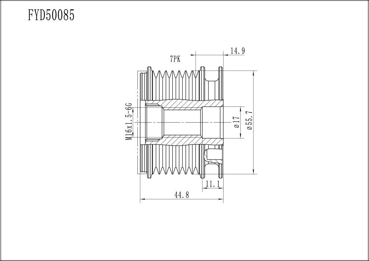 FYD50085 Overrunning Alternator Pulley