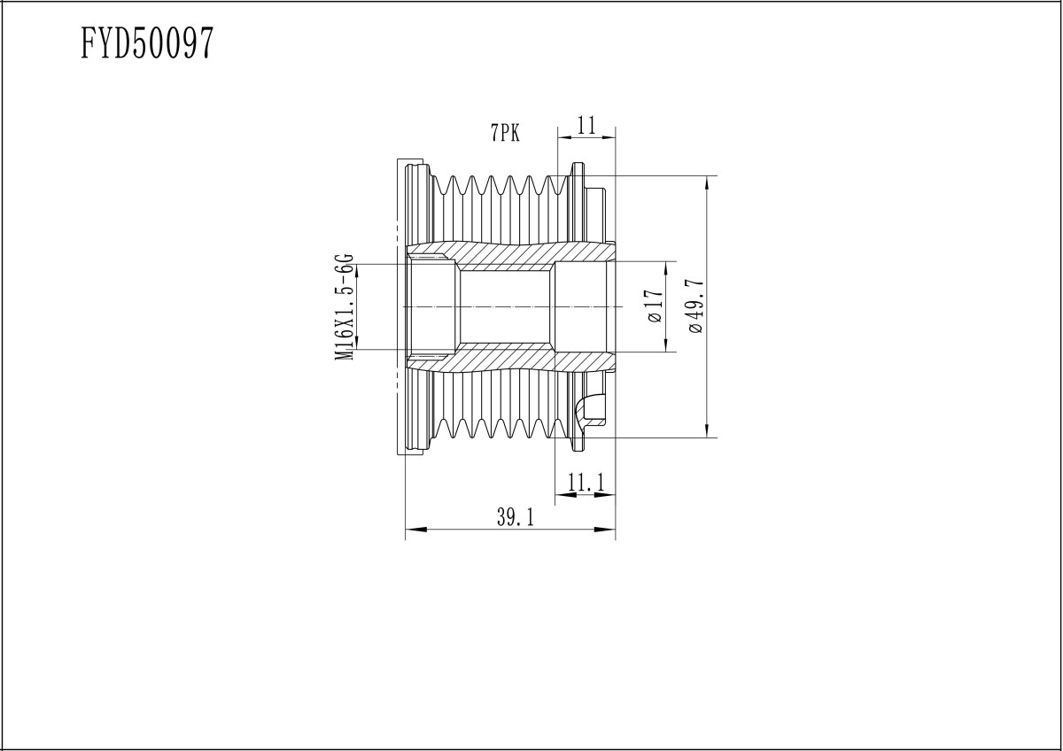 FYD50097 Overrunning Alternator Pulley