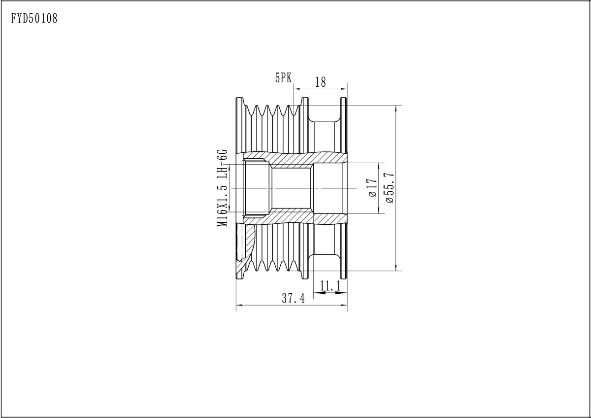 FYD50108 Overrunning Alternator Pulley