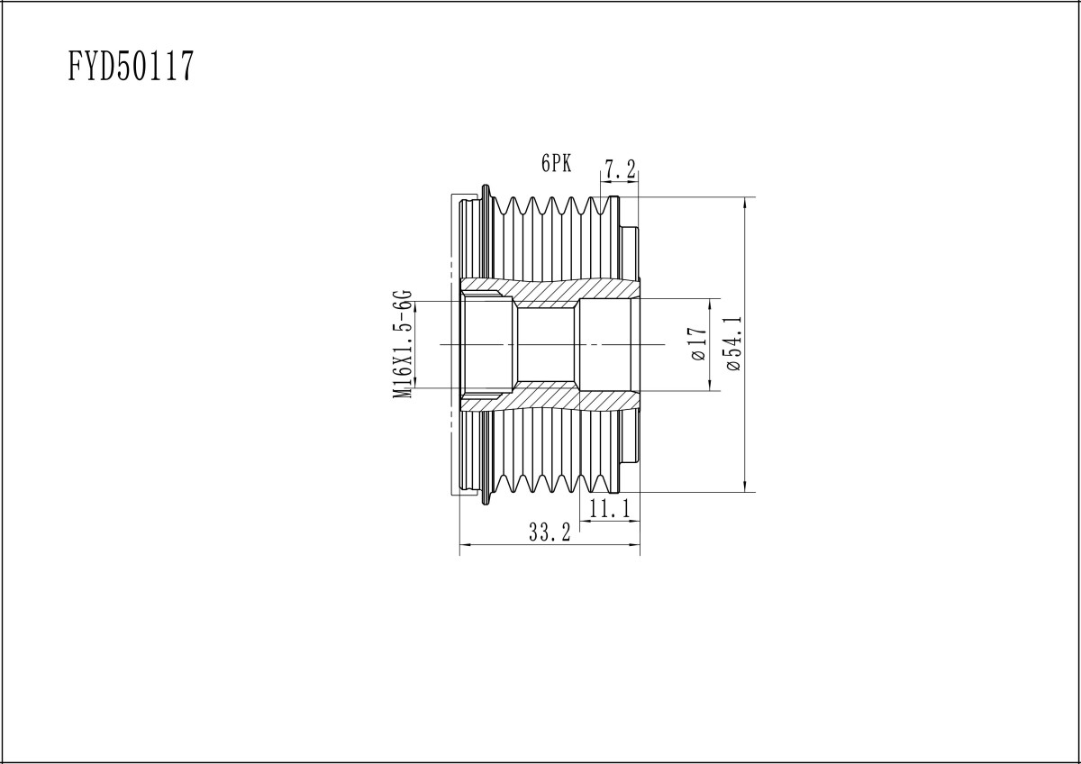 FYD50117 Overrunning Alternator Pulley