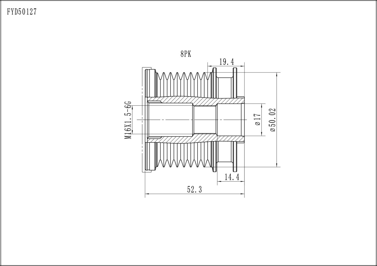 FYD50127 Overrunning Alternator Pulley