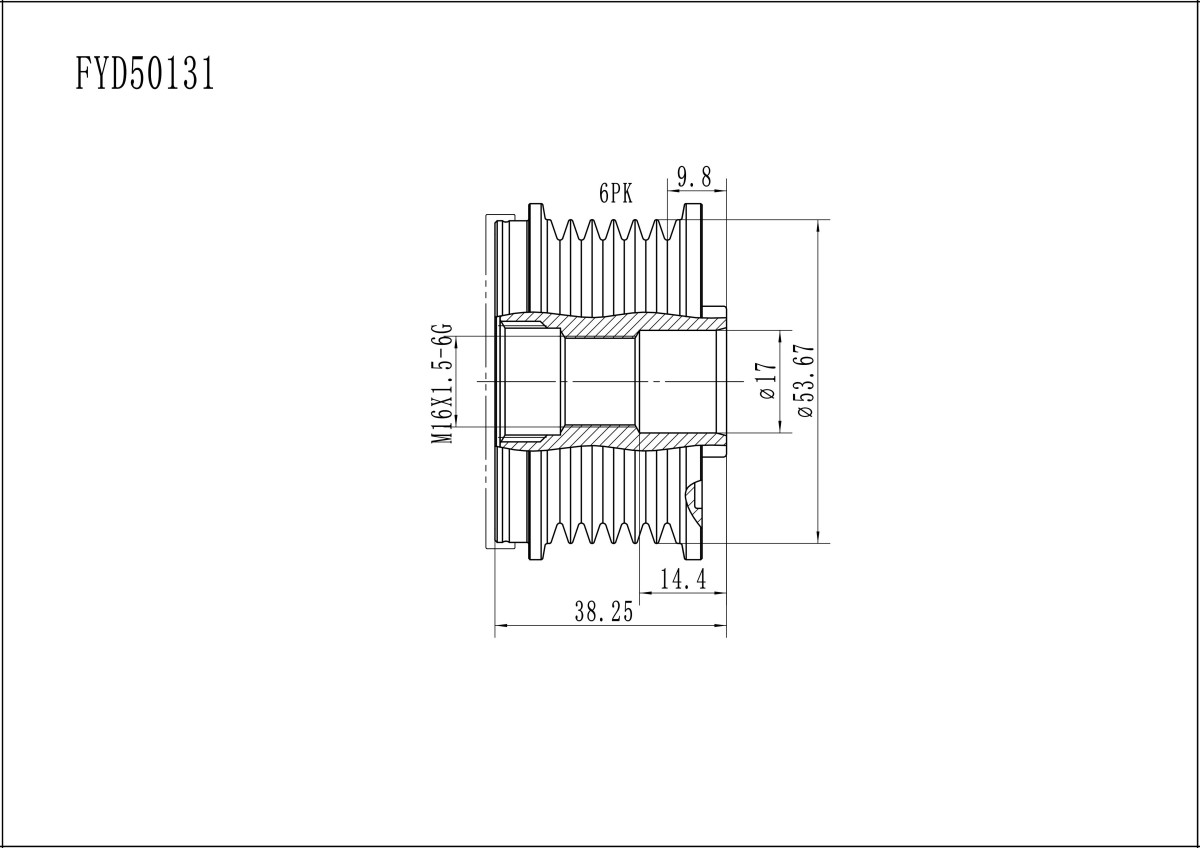 FYD50131 Overrunning Alternator Pulley