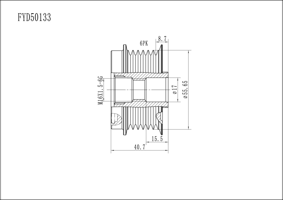 FYD50133 Overrunning Alternator Pulley