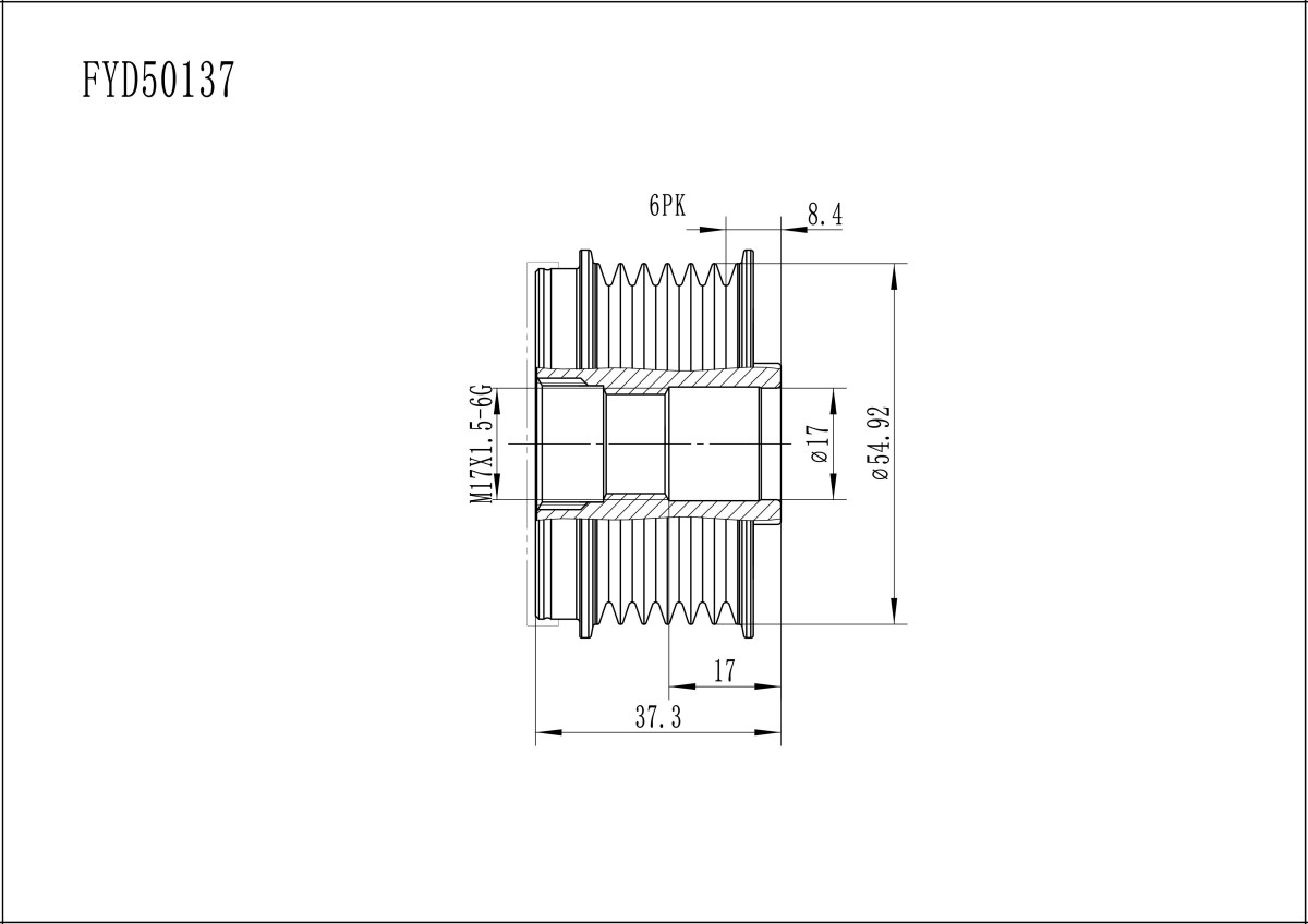 FYD50137 Overrunning Alternator Pulley