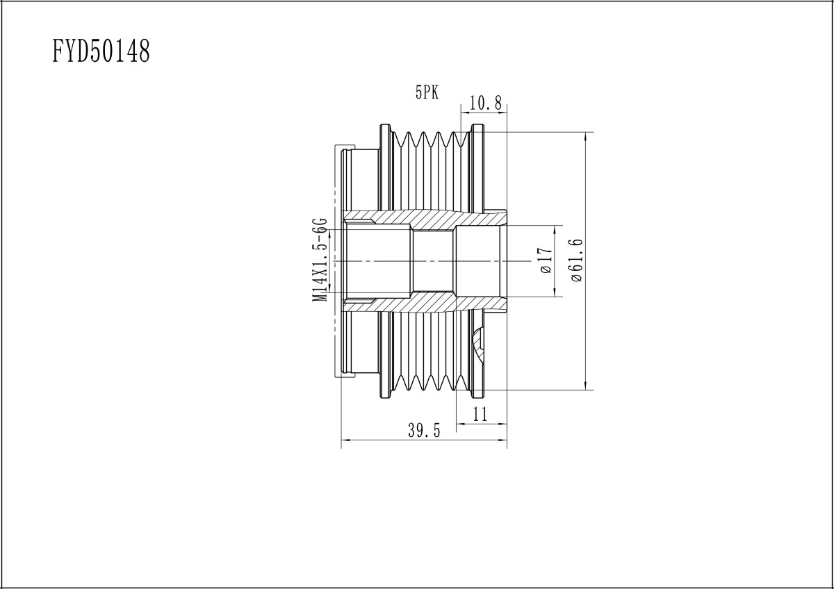 FYD50148 Overrunning Alternator Pulley