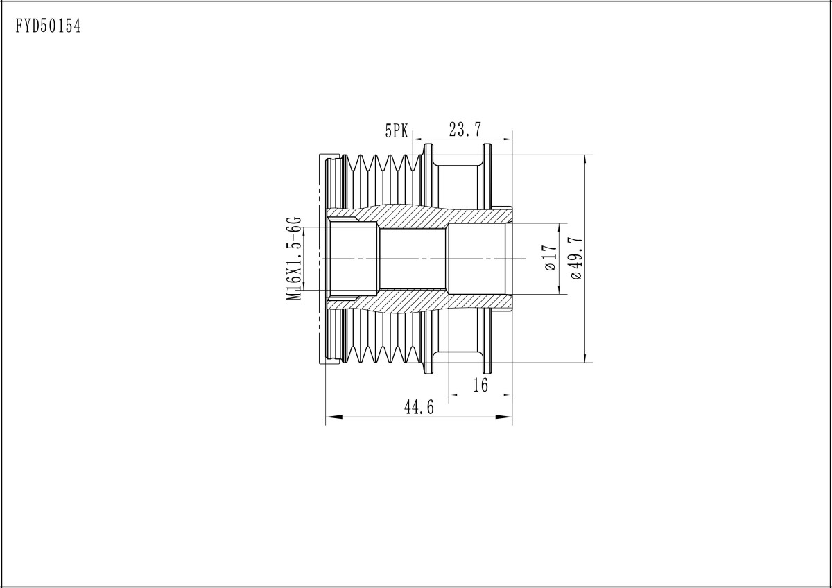 FYD50154 Overrunning Alternator Pulley