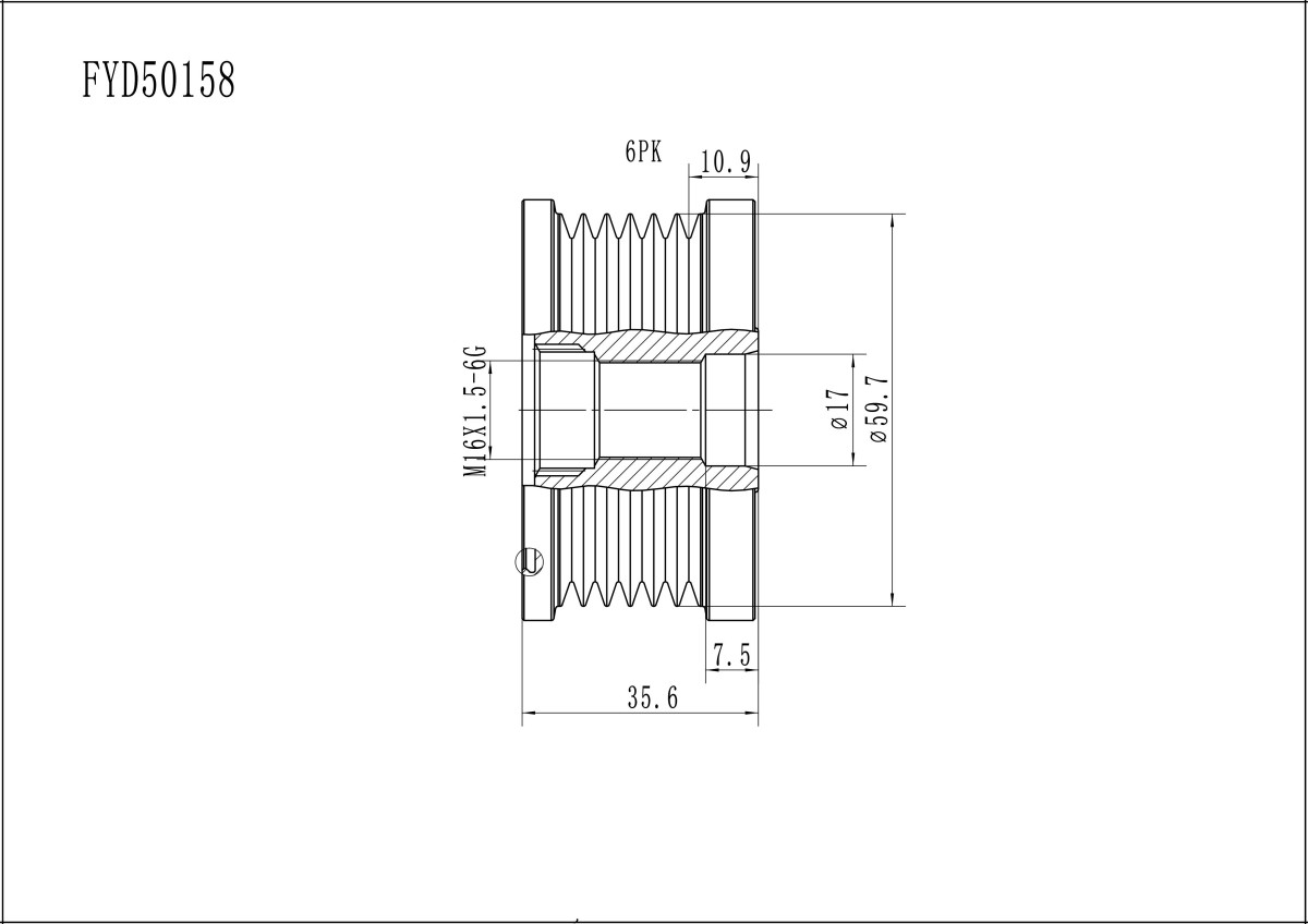 FYD50158 Overrunning Alternator Pulley