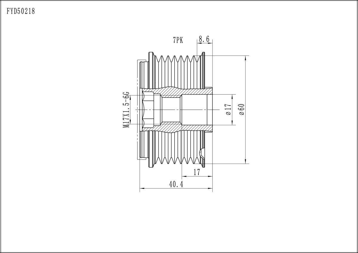 FYD50218 Overrunning Alternator Pulley
