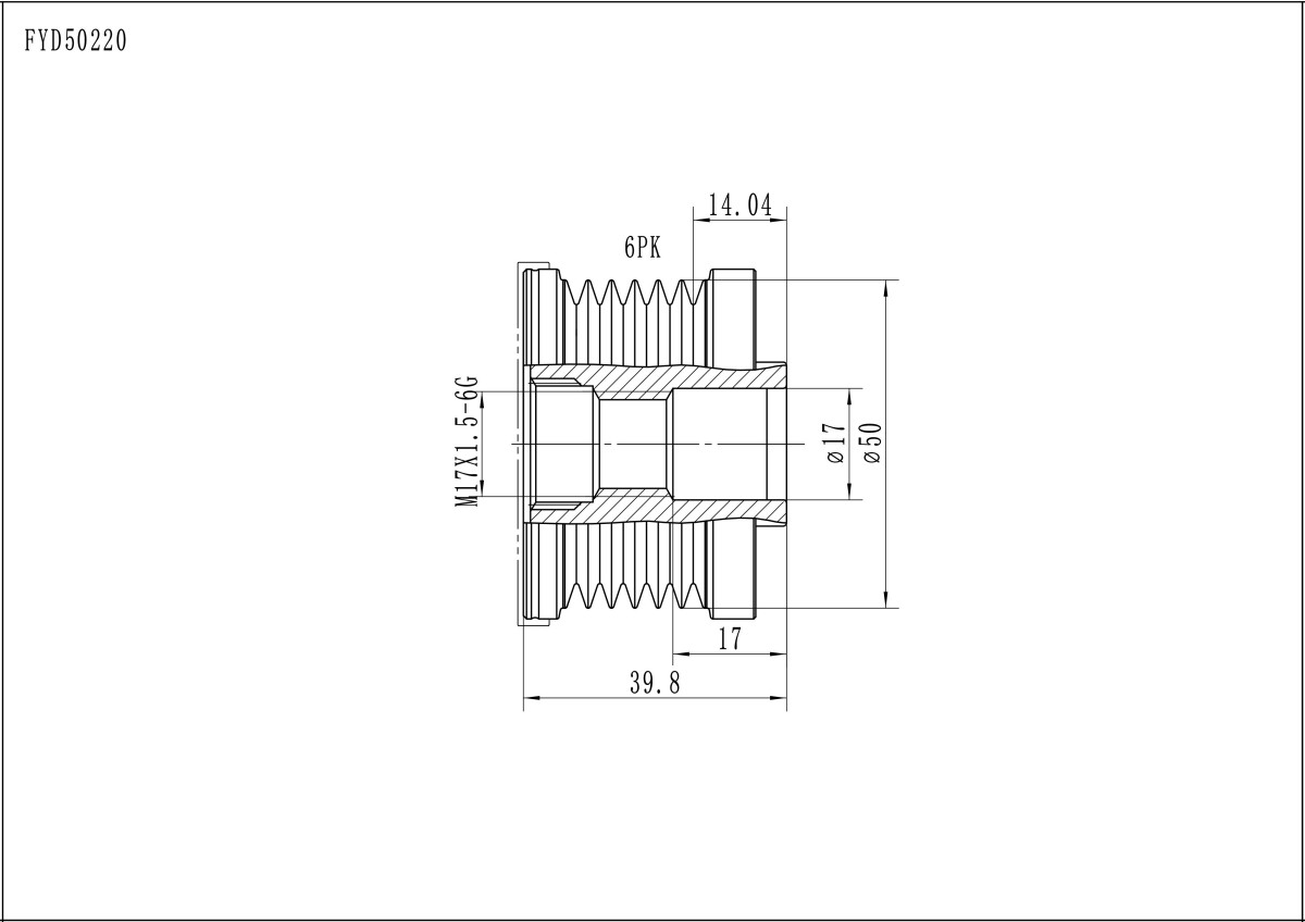 FYD50220 Overrunning Alternator Pulley