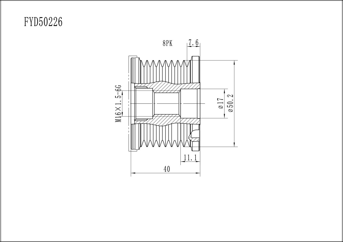FYD50226 Overrunning Alternator Pulley