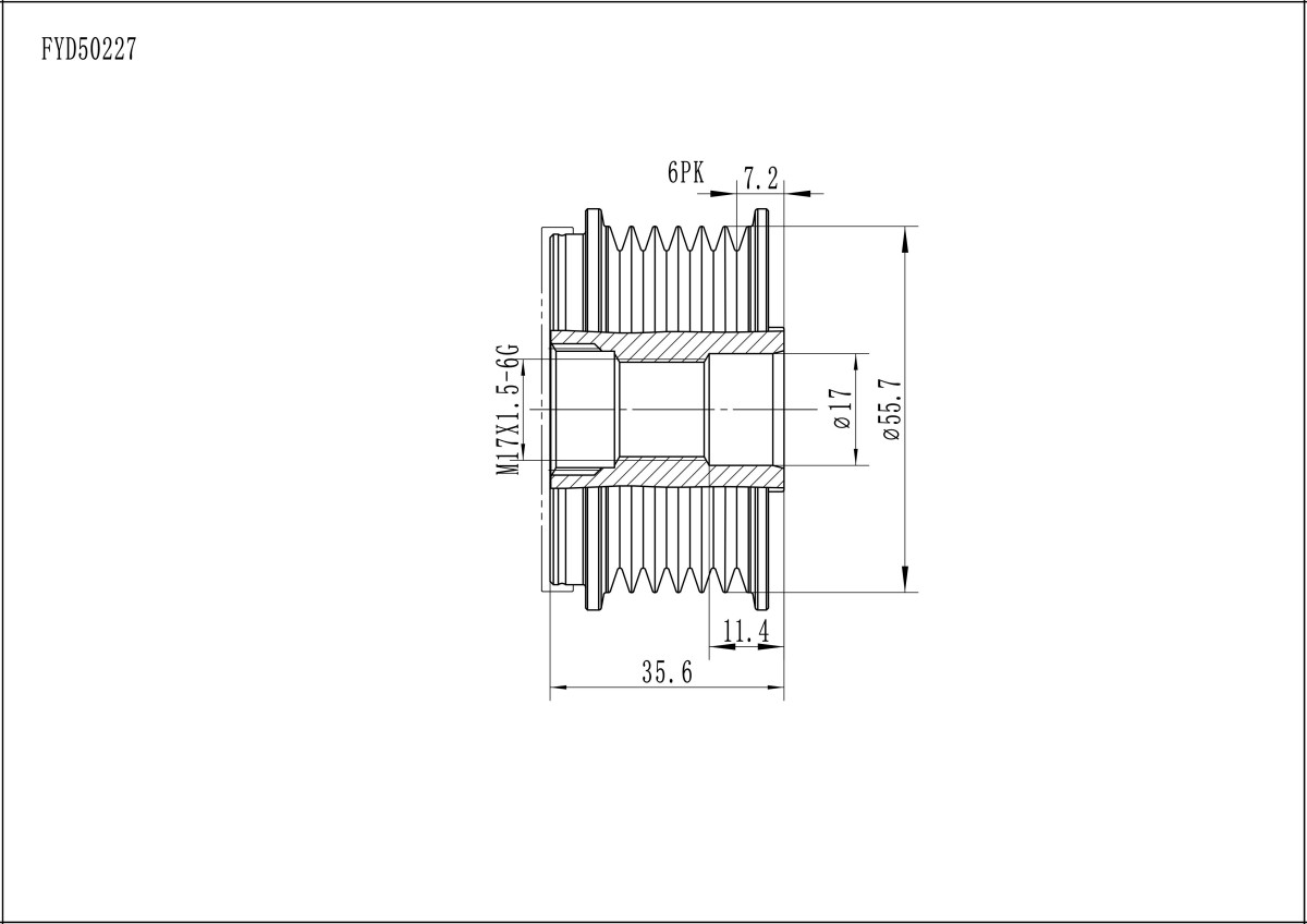 FYD50227 Overrunning Alternator Pulley